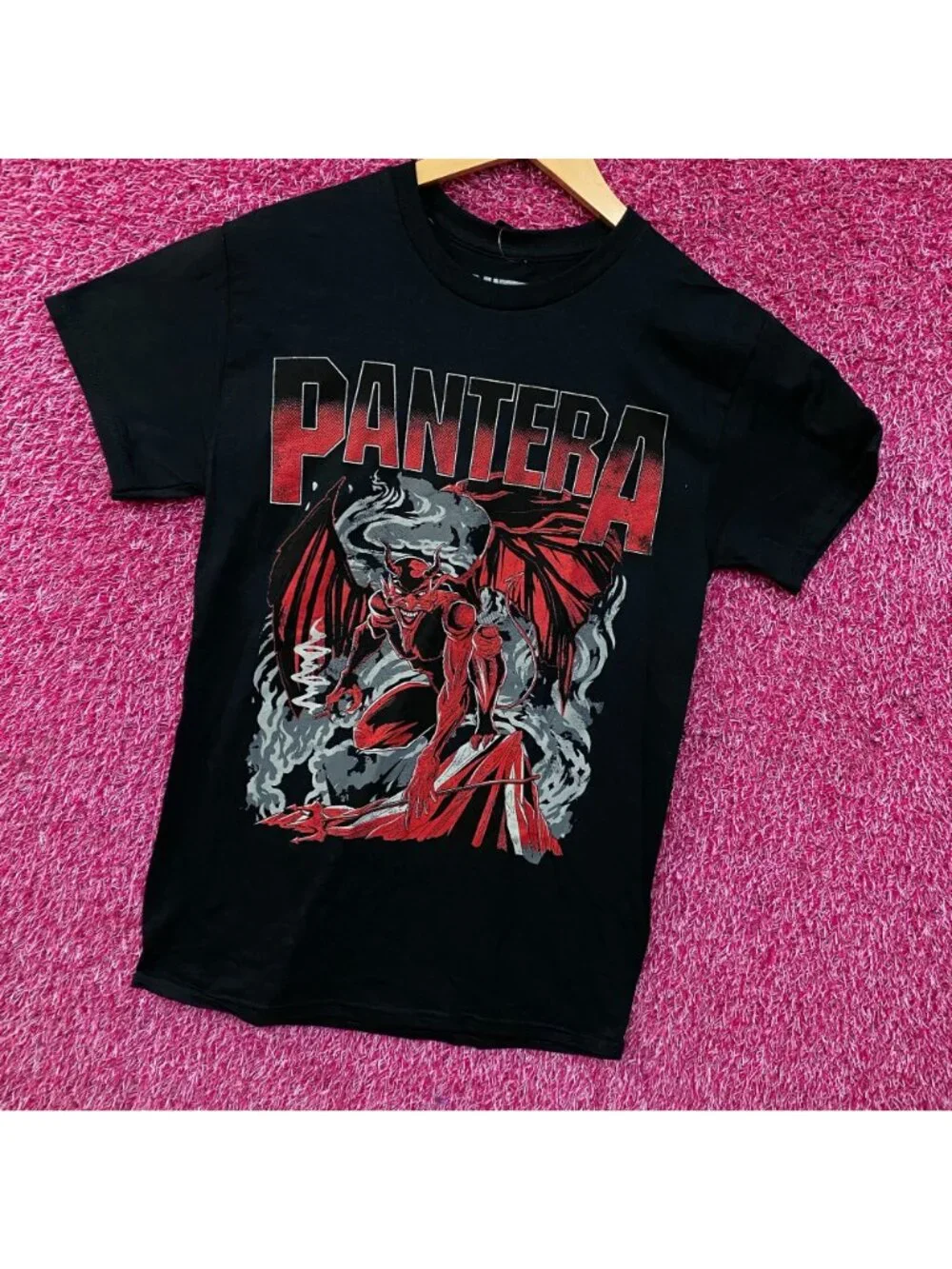 Pantera Cowboys From Hell Devil Smoking Metal Band T-Shirt Small